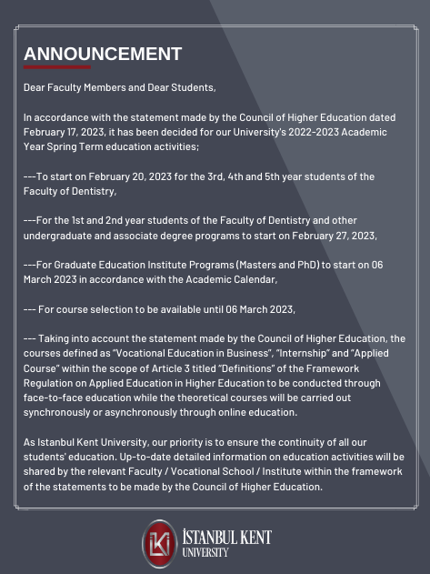 Announcement