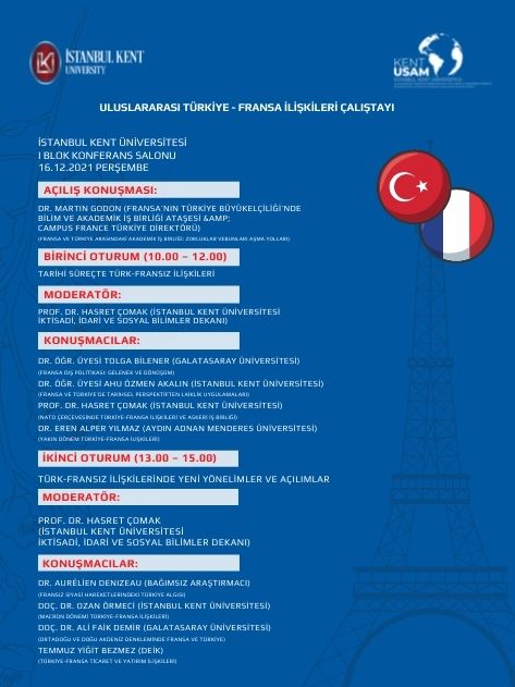 ULUSLARARASI TÜRKİYE- FRANSA İLİŞKİLERİ ÇALIŞTAYI