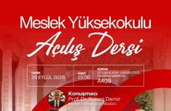Meslek Yüksekokulu Açılış Dersi