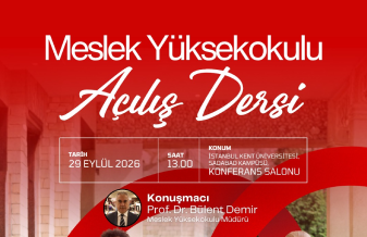 Meslek Yüksekokulu Açılış Dersi