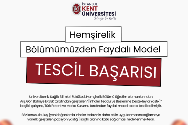 Hemşirelik Bölümümüzden Faydalı Model Tescil Başarısı