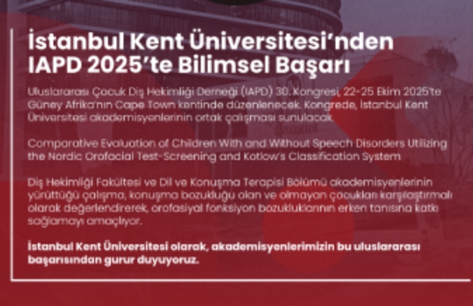 İstanbul Kent Üniversitesi’nden IAPD 2025’te Bilimsel Başarı