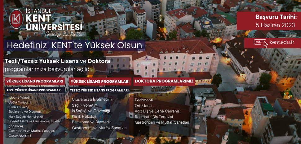 2023-2024 AKADEMİK YILI GÜZ DÖNEMİ YÜKSEK LİSANS VE DOKTORA BAŞVURULARI BAŞLADI