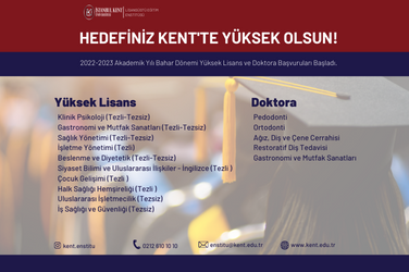 2022-2023 Akademik Yılı Bahar Dönemi Yüksek Lisans ve Doktora Başvuruları Başladı