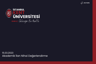 Akademik İlan Nihai Değerlendirme