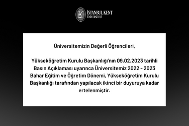 2022-2023 Akademik Yılı Duyuru