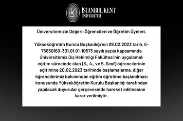 2022-2023 Akademik Yılı Duyuru