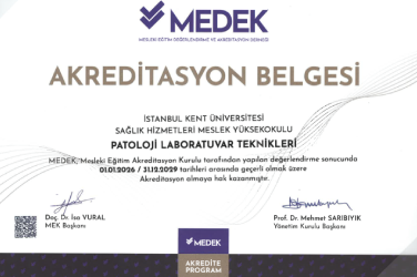 Patoloji Laboratuvar Teknikleri Programımıza MEDEK Akreditasyonu