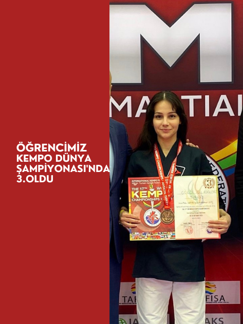 Öğrencimiz Kempo Dünya Şampiyonası'nda 3. oldu