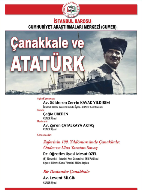 İstanbul Barosu 18 Mart Çanakkale ve Atatürk Etkinliği