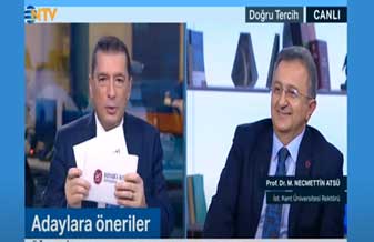 Rektörümüz NTV'nin konuğu oldu