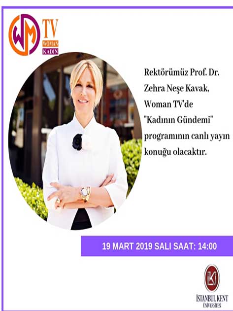 Rektörümüz Woman TV'nin konuğu olacak